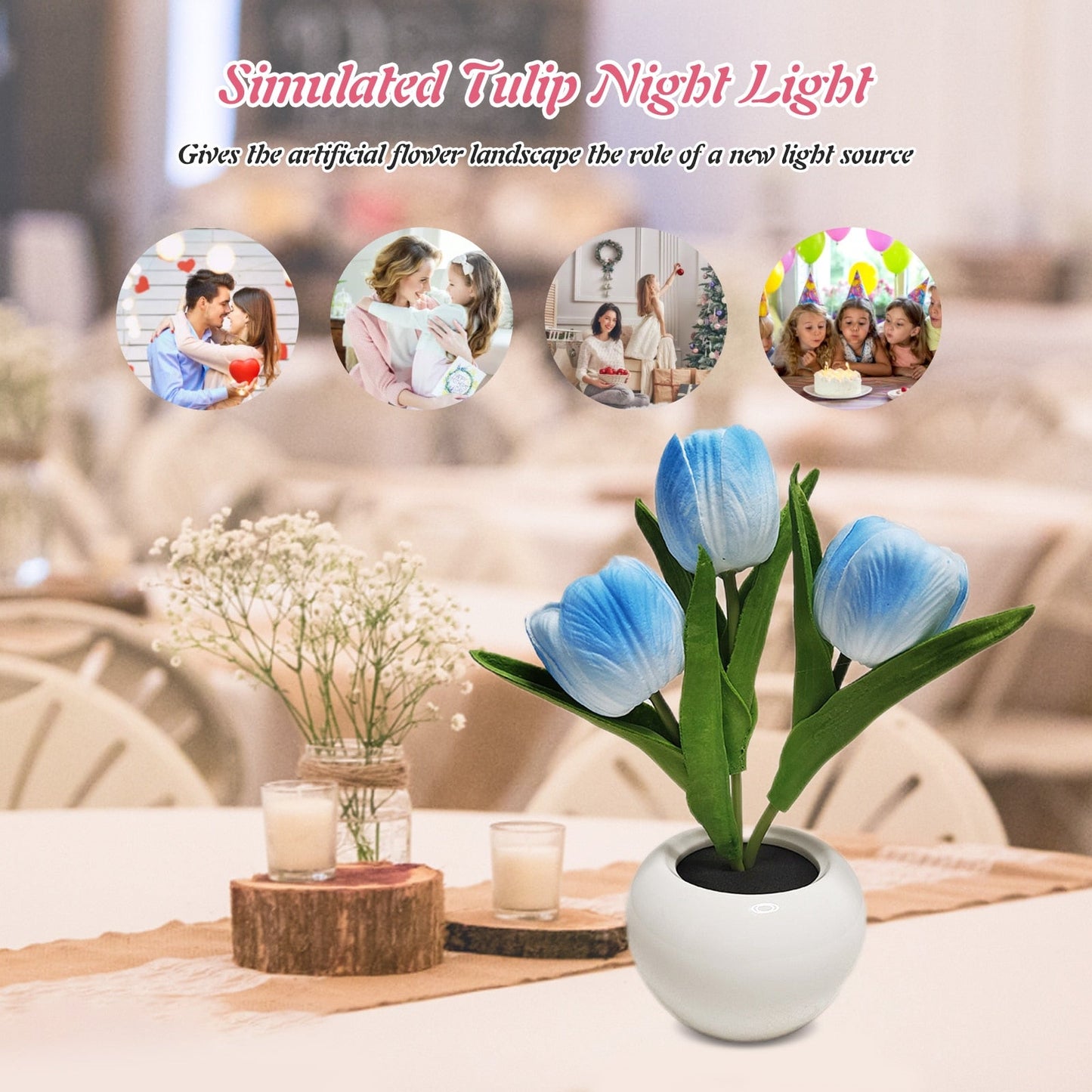 LED Tulip Flower Lamp