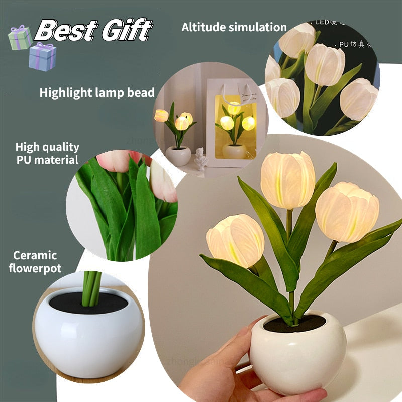 LED Tulip Flower Lamp