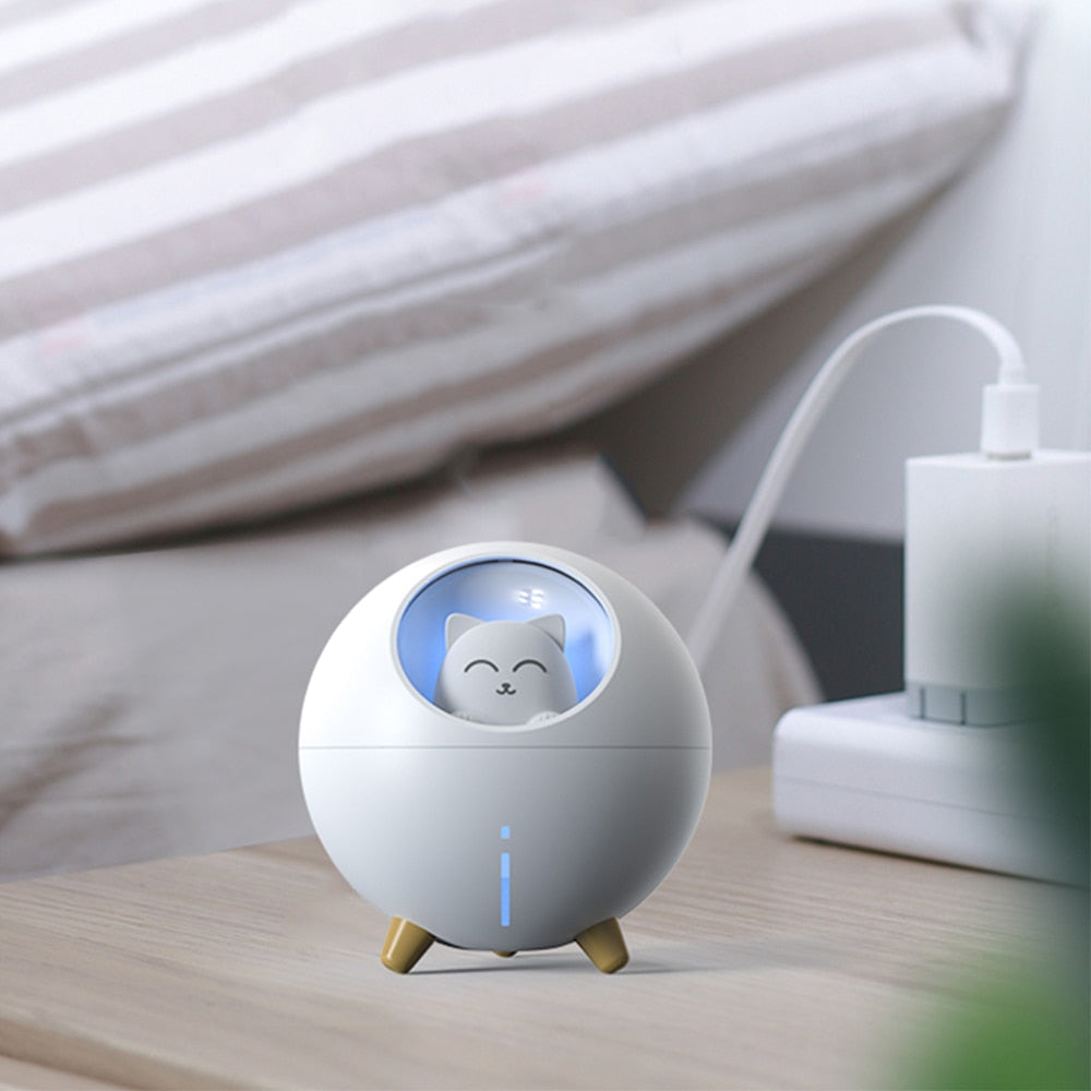 Color Changing Cat Humidifier Lamp