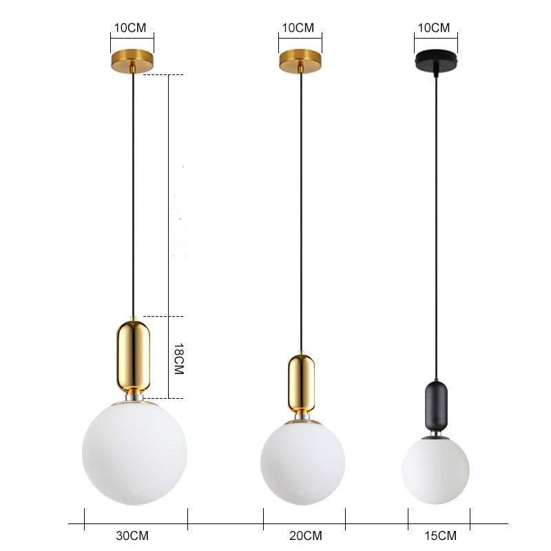 Sphere pendant lights