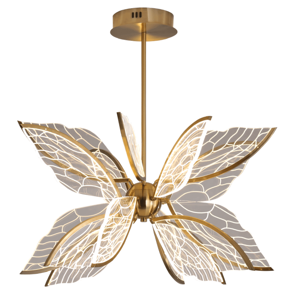 Modern Gold Butterfly Wing Chandelier