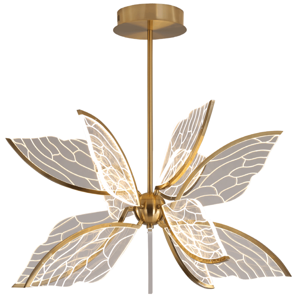 Modern Gold Butterfly Wing Chandelier