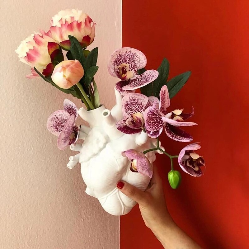 Blooming Heart-Shaped Bud Vase