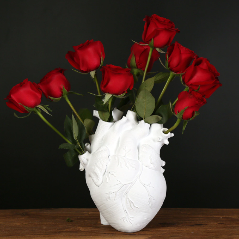 Blooming Heart-Shaped Bud Vase