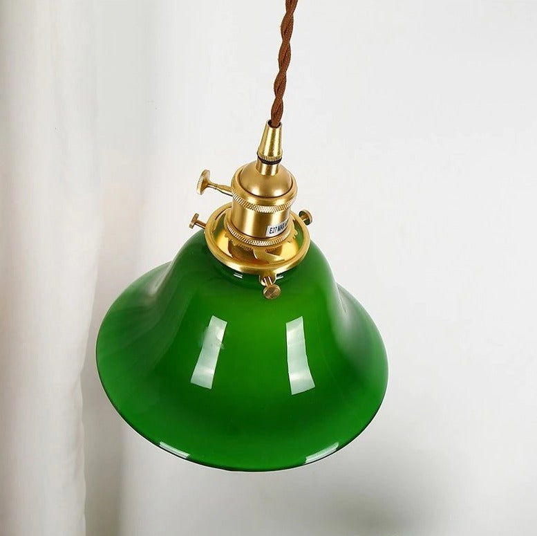 Vintage Style Green Pendant Light