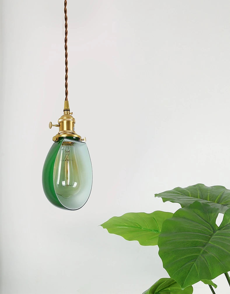 Vintage Style Green Pendant Light