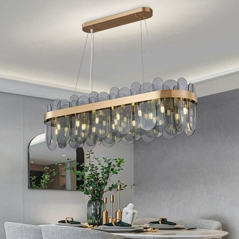 Modern Style Oval Shards Chandelier