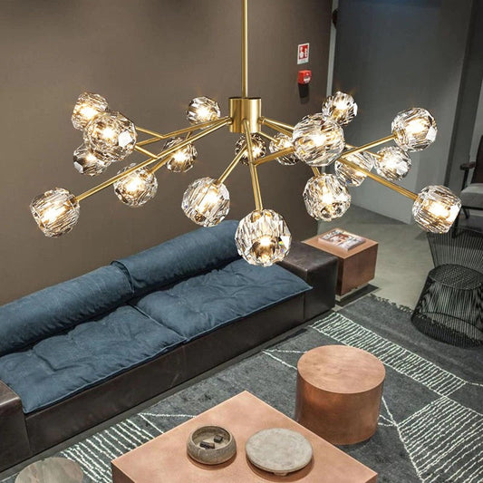 Modern Style Golden Molecules Chandelier