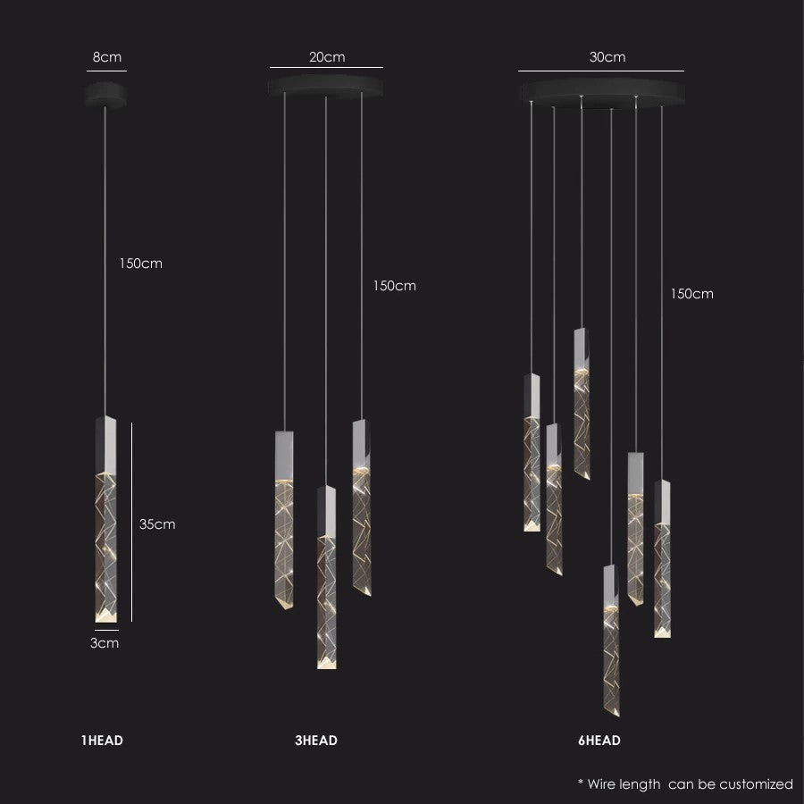 Modern Style Crystal Bars Chandelier