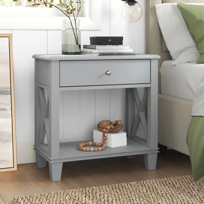 26'' Farmhouse End Table with Storage