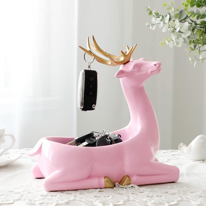 Deer Holder Figurine - Nordic Side - deer, holder