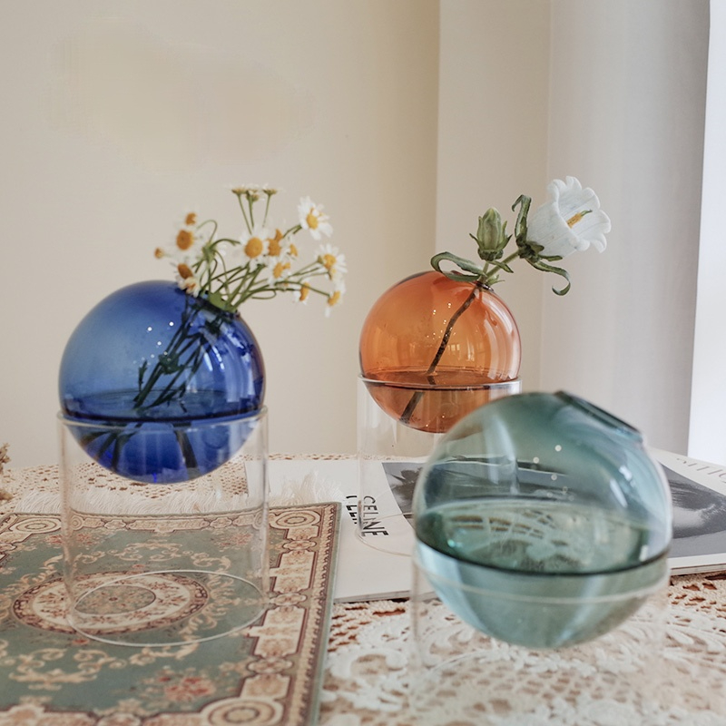 Mini Colorful Spherical Glass Vase