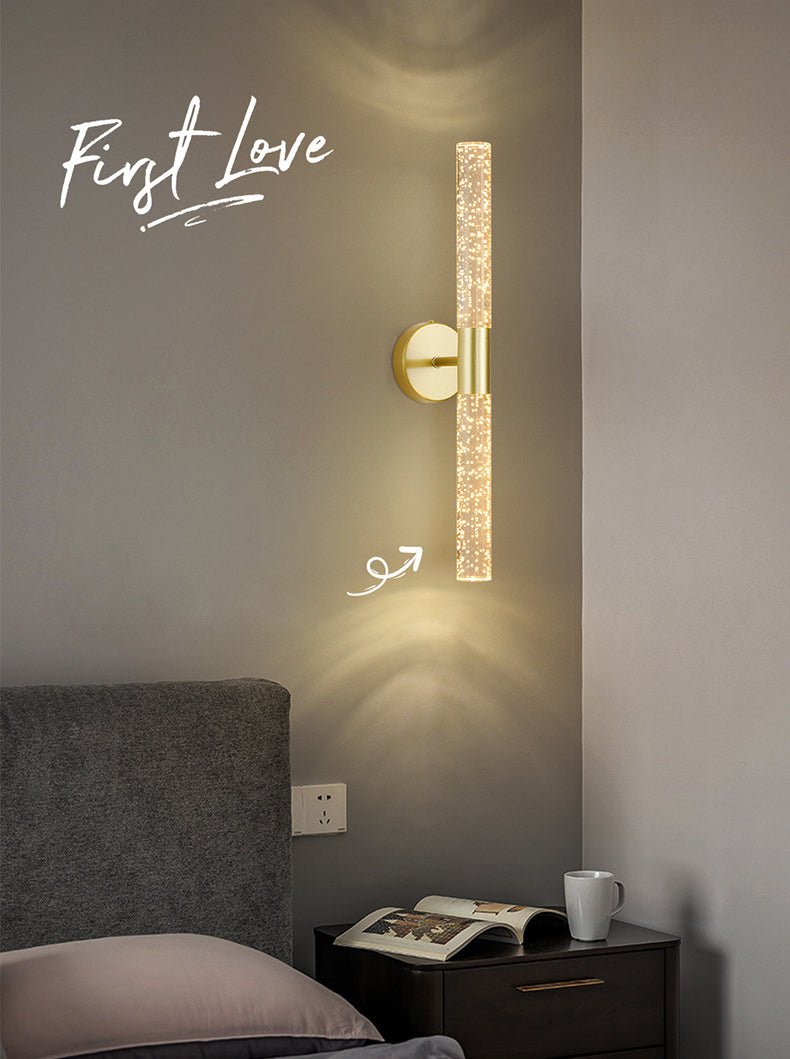 Modern Golden Wall Lamp in Minimalistic Style for Bedroom, Corridor