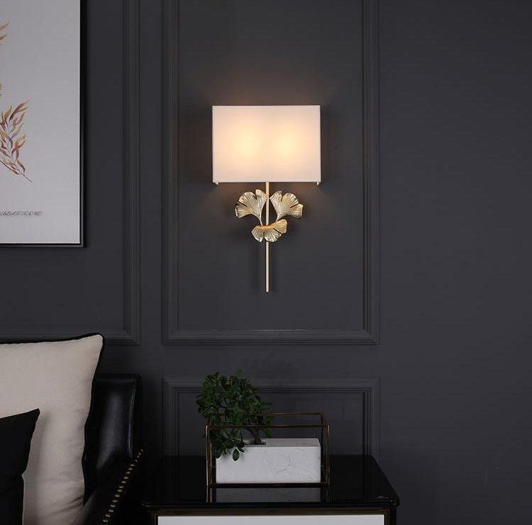 Modern Wall Lamp in the Shape of the Ginkgo Leaf, Living Room, Bedroom