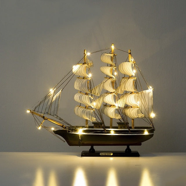 Wooden Sailboat Nautical Decor