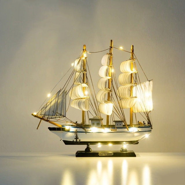 Wooden Sailboat Nautical Decor