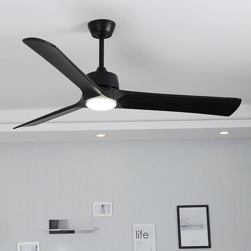 Modern Led Ceiling Fan with Remote Control made of Solid Wood