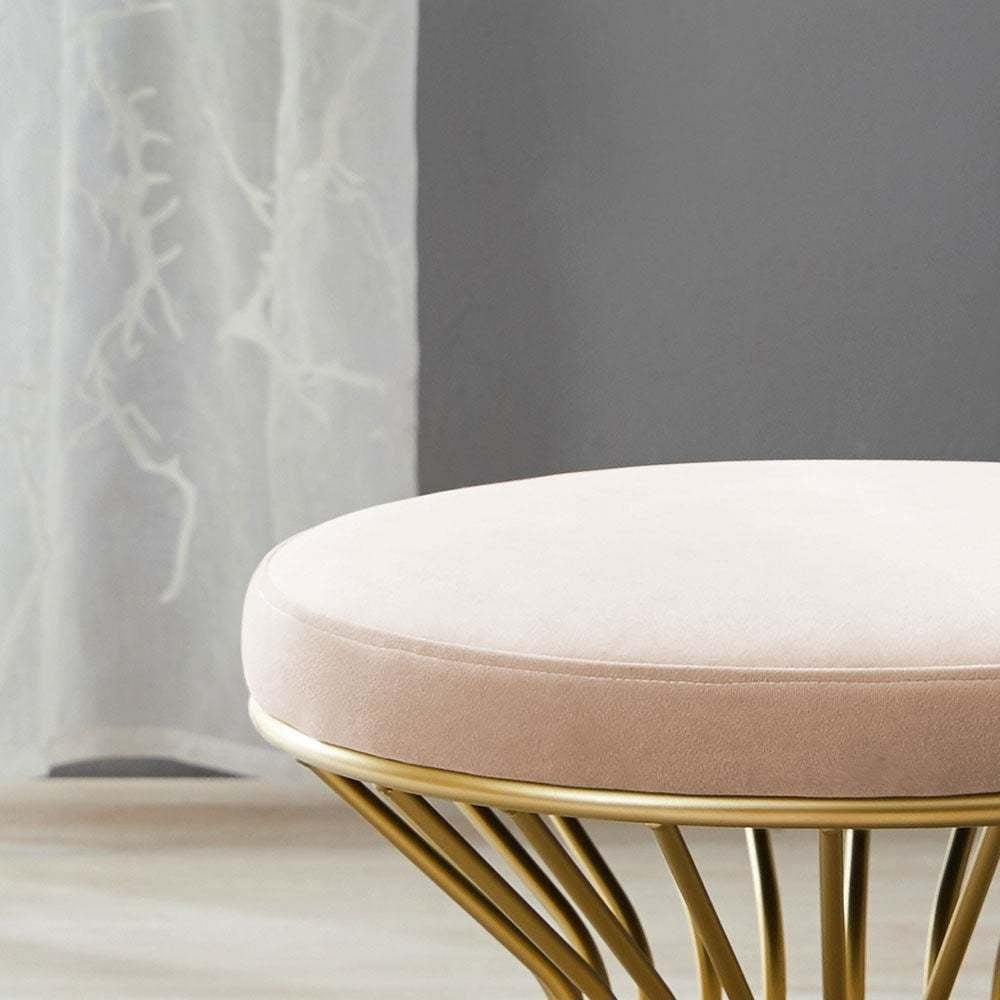 Modern Luxury Fabric Household Pouf