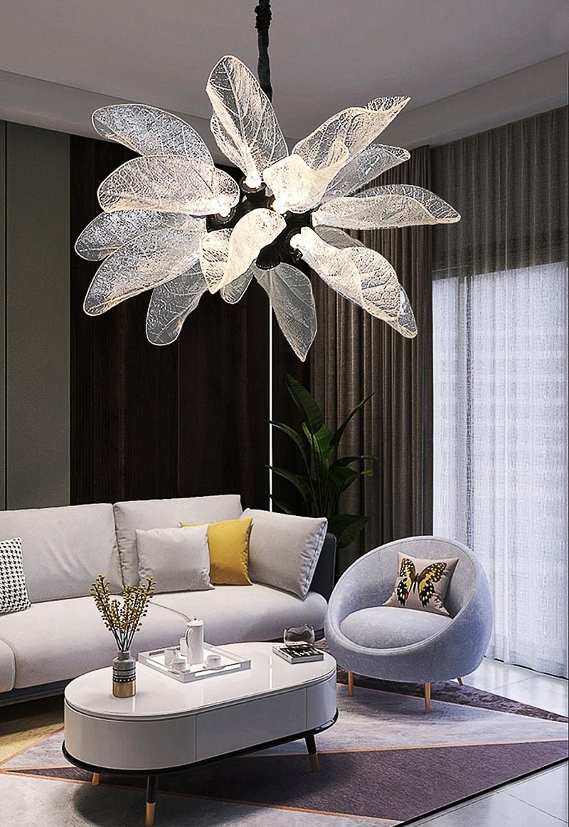 Irsina | Creative LED Chandelier in the Shape of Leaf for Living Room, Kitchen