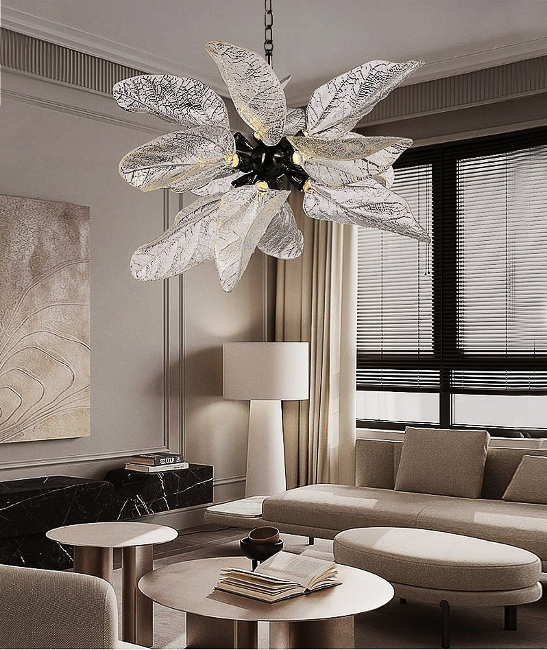 Irsina | Creative LED Chandelier in the Shape of Leaf for Living Room, Kitchen
