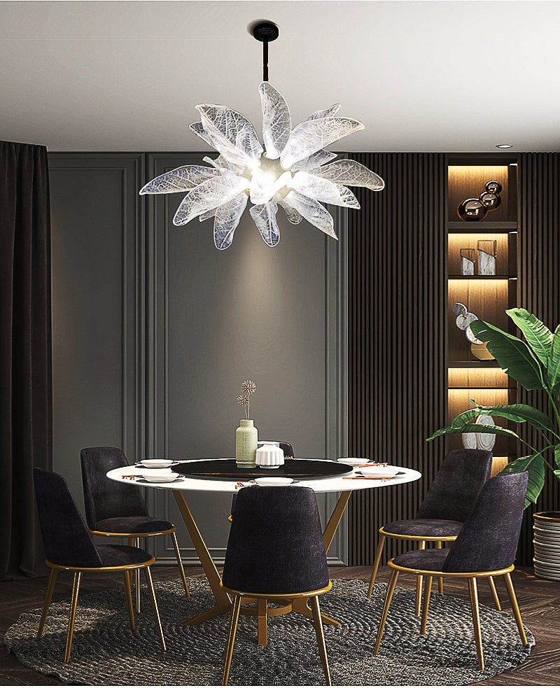 Irsina | Creative LED Chandelier in the Shape of Leaf for Living Room, Kitchen