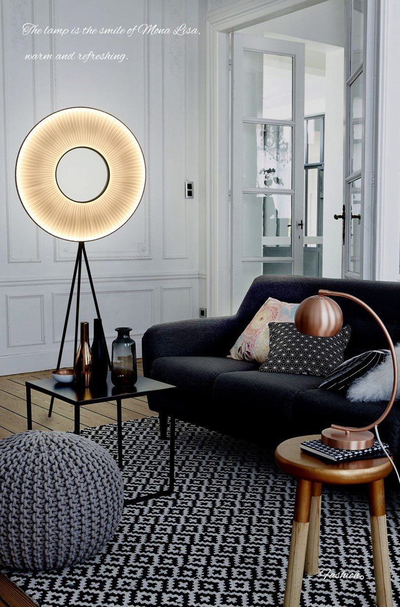 Blatten | Minimalistic LED Floor Lamp With Fabric Pleats