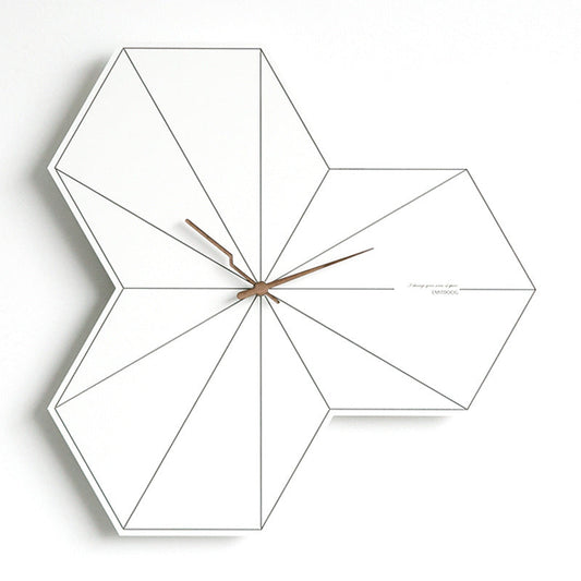 Minimalist Line Tri-hexagon Wall Clock Series