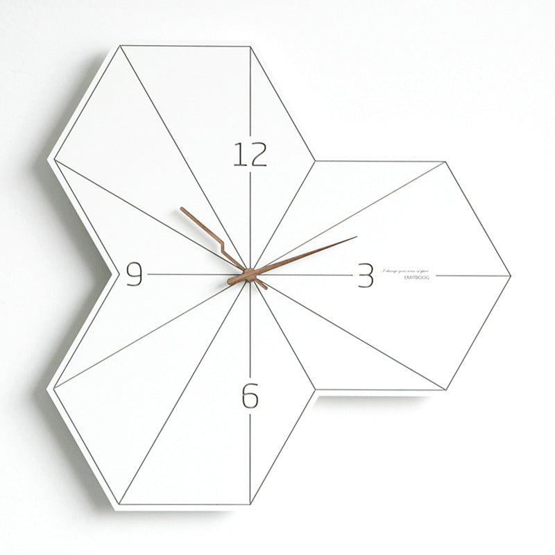 Minimalist Line Tri-hexagon Wall Clock Series