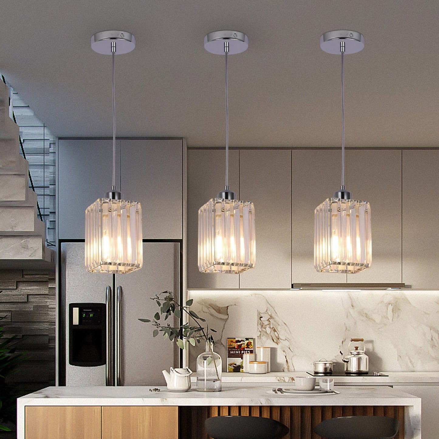 Modern Crystal Glass Pendant Light