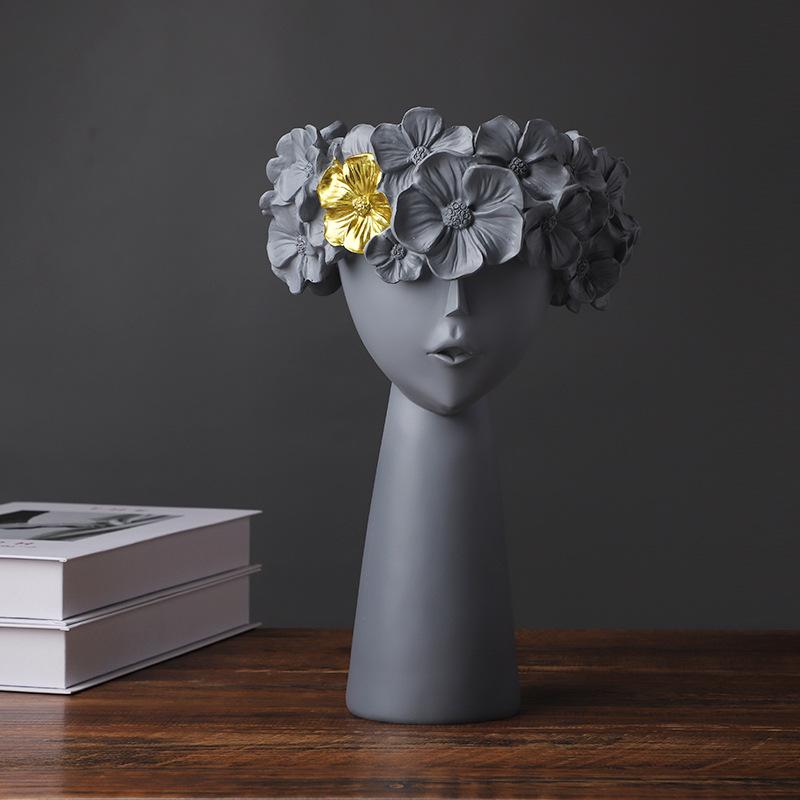 Flower Girl Resin Planter