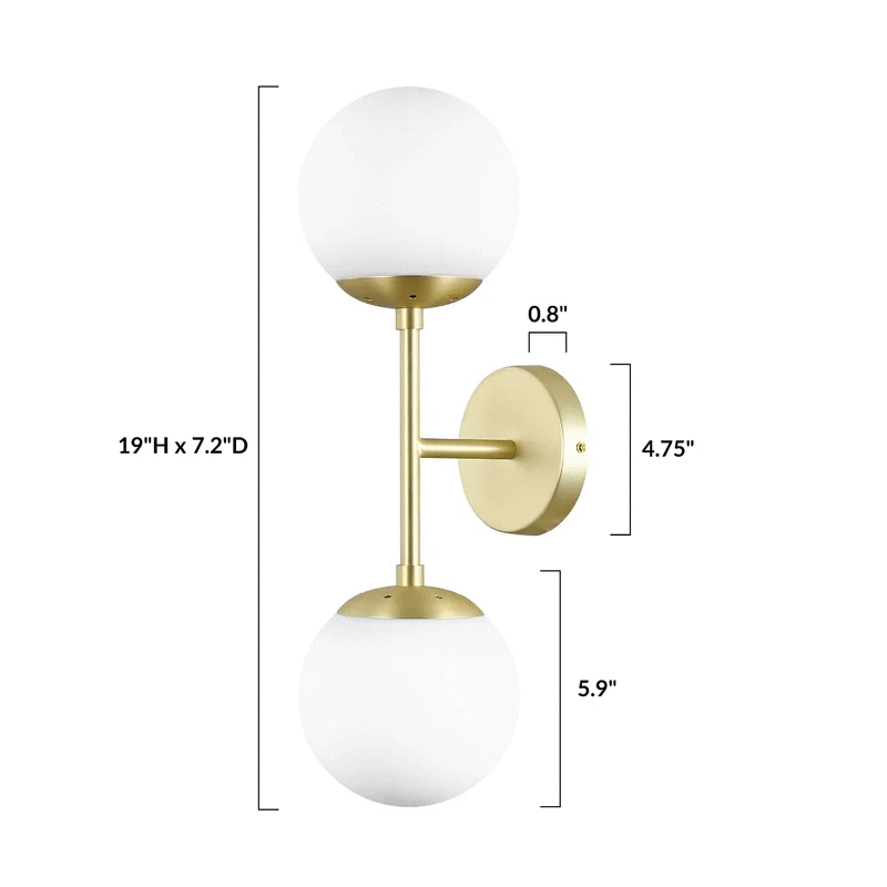 Assis Spherical Glass Wall Sconce