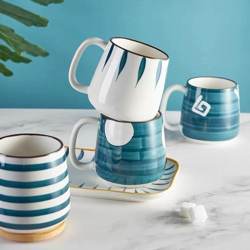 Jundia Blue Patterned Coffee Mug