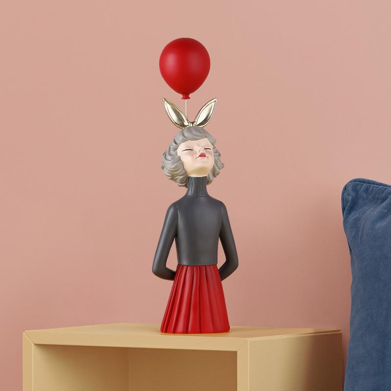 Balloon Resin Balloon Girl Statue