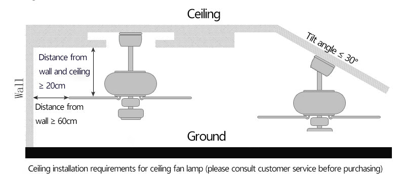 Modern Led Ceiling Fan with Remote Control made of Solid Wood