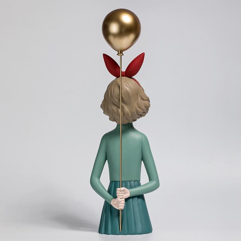 Balloon Resin Balloon Girl Statue