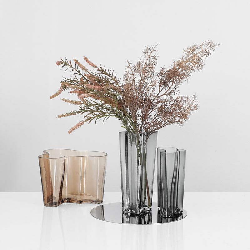 Abstract Scandinavian Crystal Vase - Abstract Waves