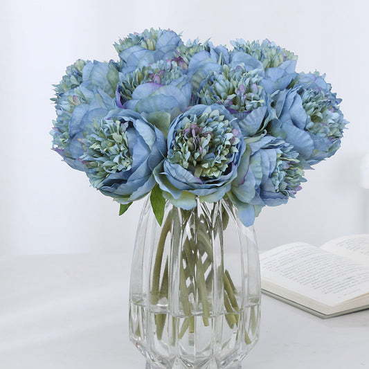 Artificial Peony Bouquet (10pcs)