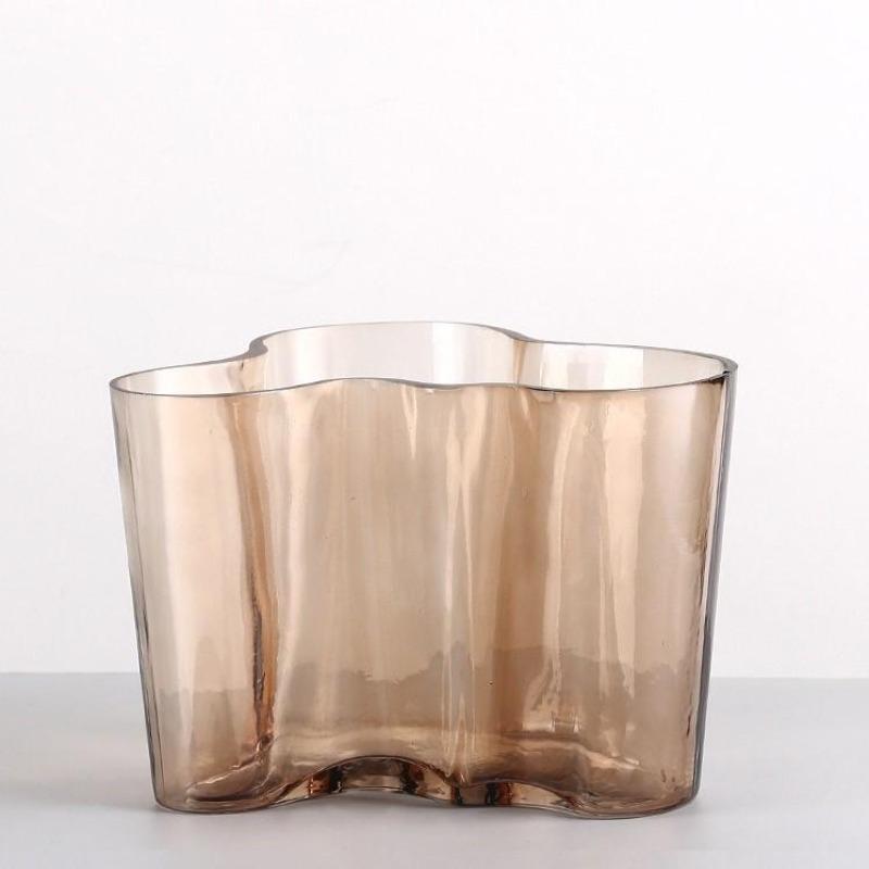 Abstract Scandinavian Crystal Vase - Abstract Waves