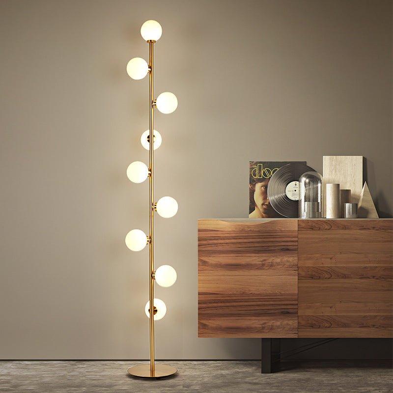 Unique Modern Gold Glass Ball LED Floor Lamp