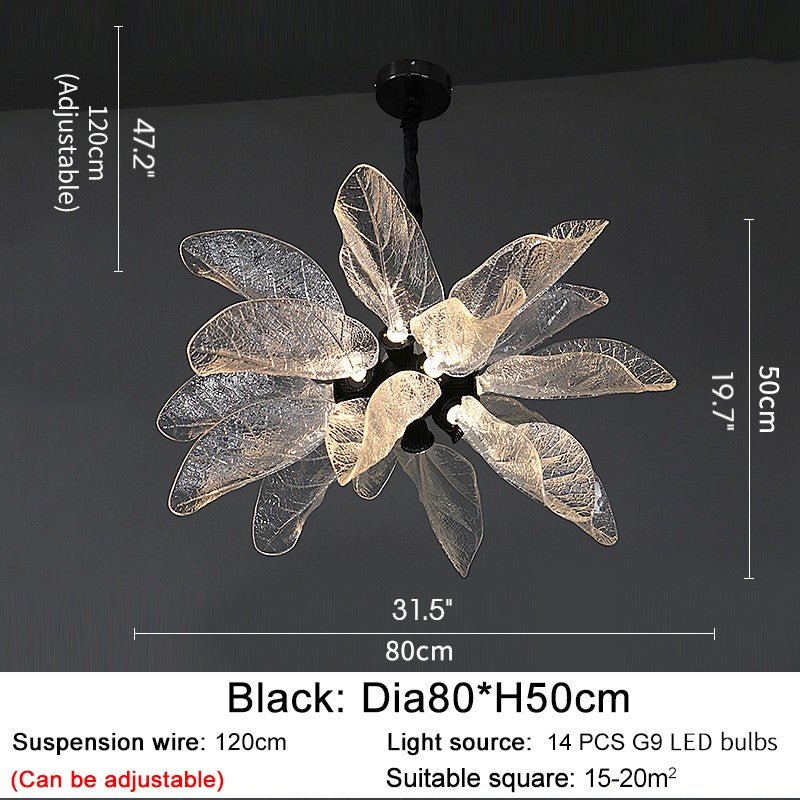 Irsina | Creative LED Chandelier in the Shape of Leaf for Living Room, Kitchen
