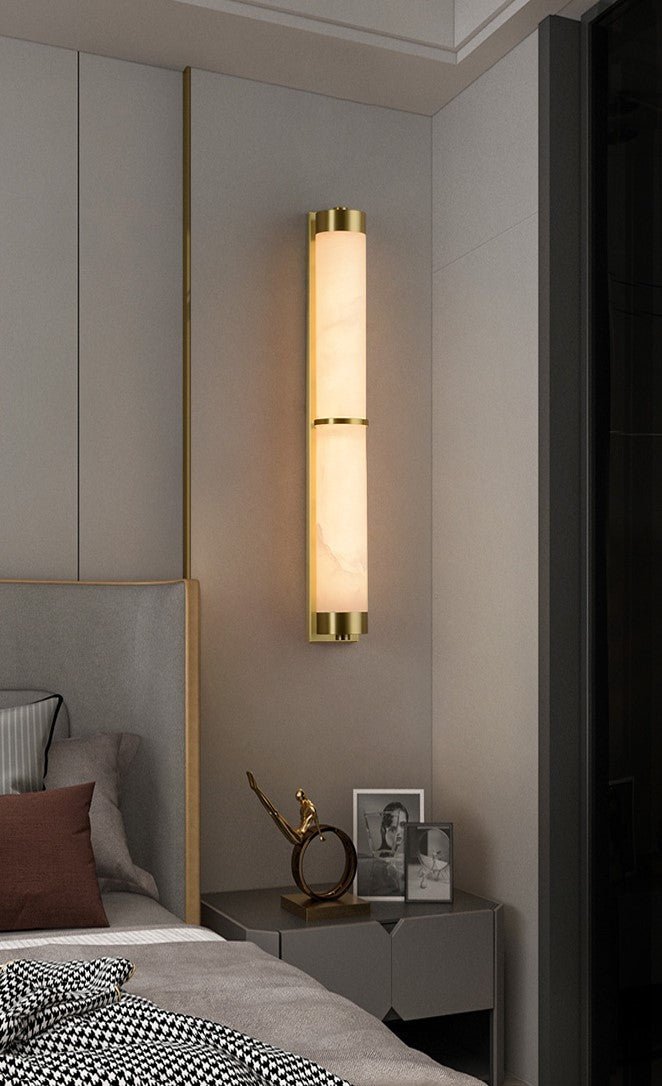 Modern Marble Wall Lamp in Chinese Style for Bedroom, Living Room