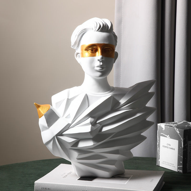 Winged Man Sculpture Art Piece