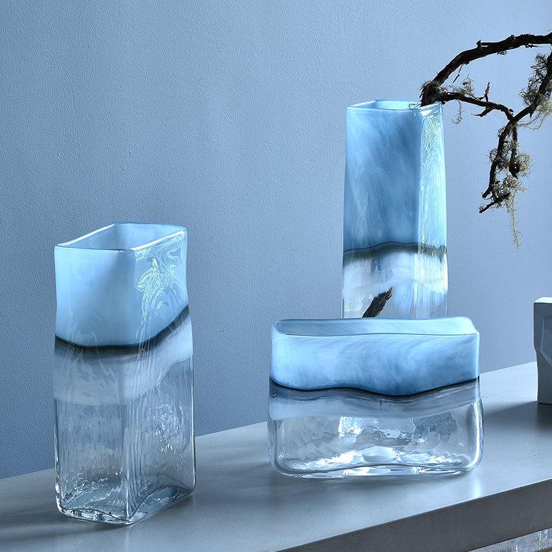 Maison Marble Glass Vase - Organic Elegance