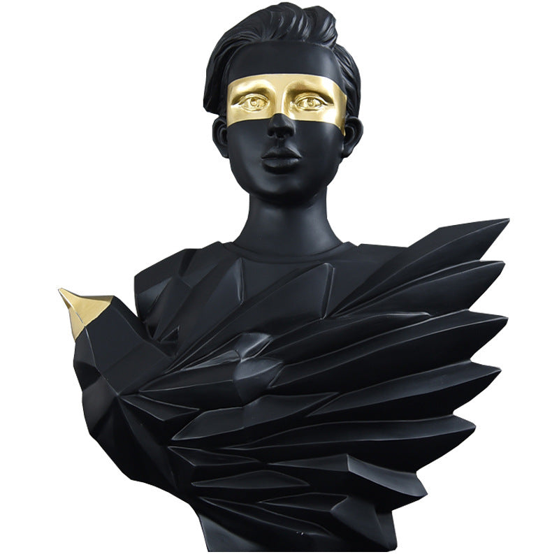 Winged Man Sculpture Art Piece