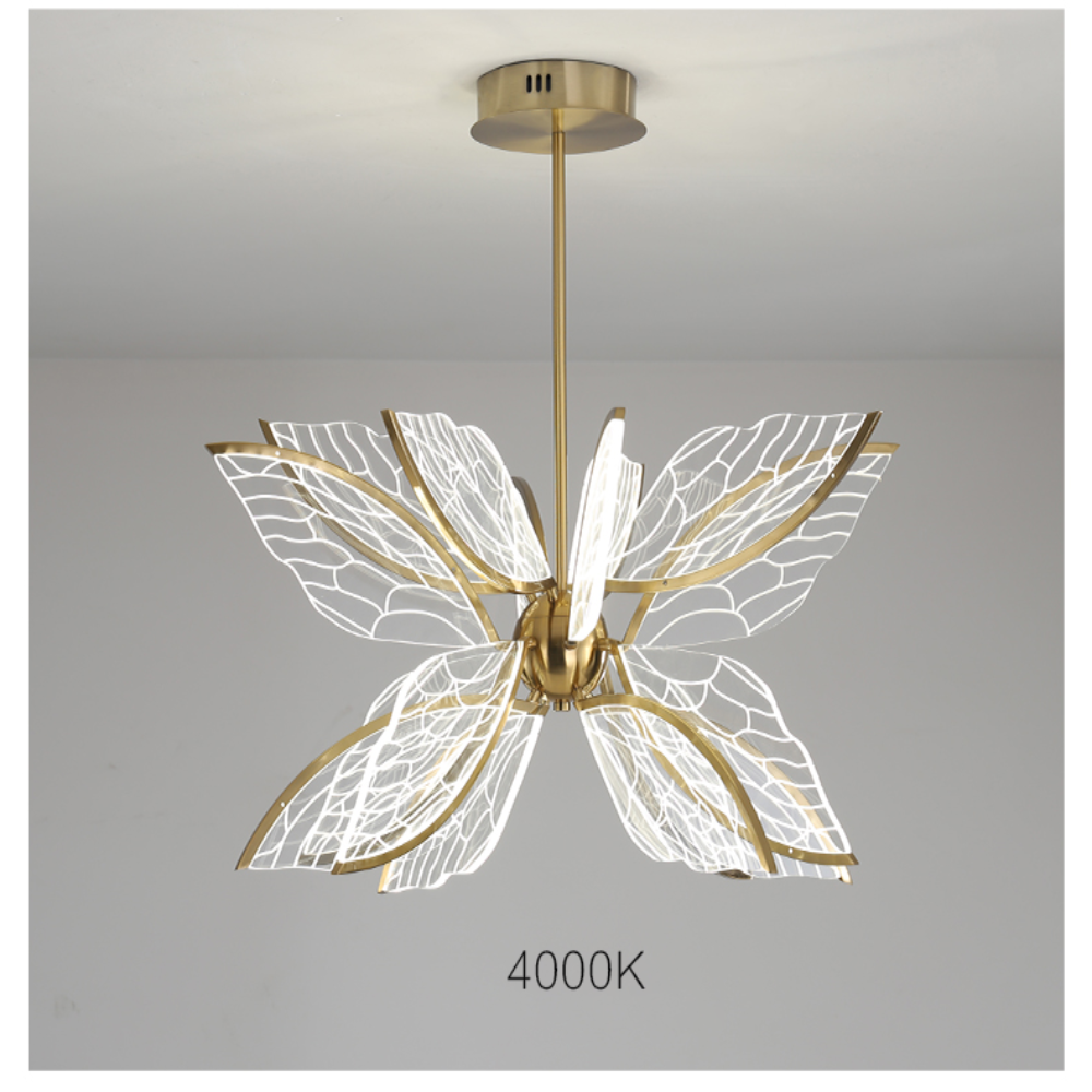 Modern Gold Butterfly Wing Chandelier