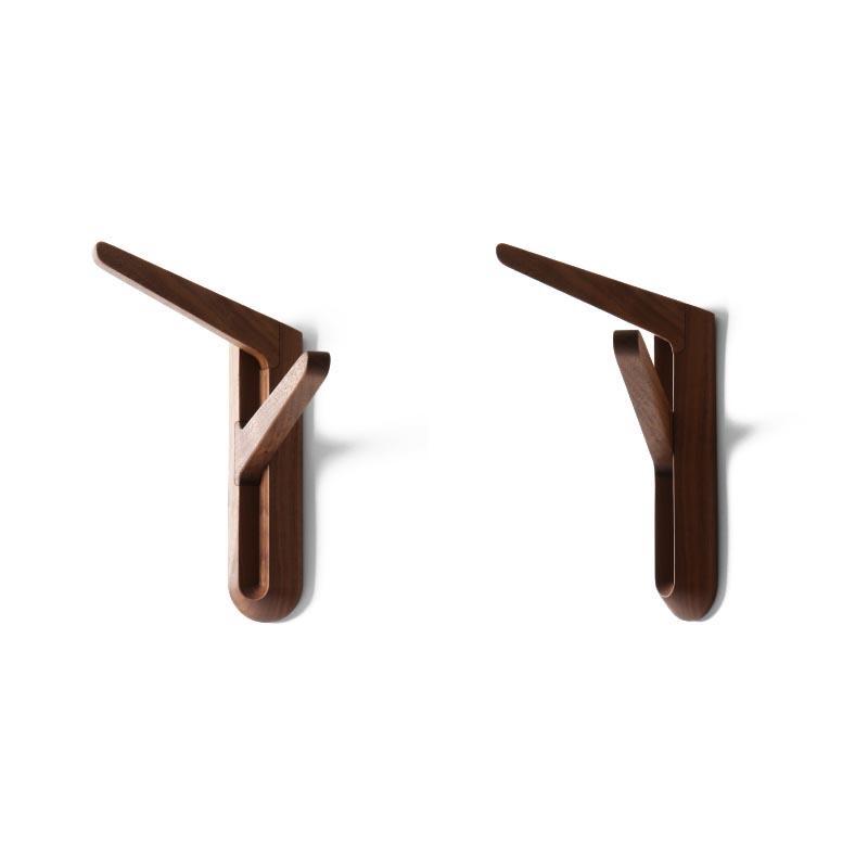 Y-Shaped Walnut Coat Rack