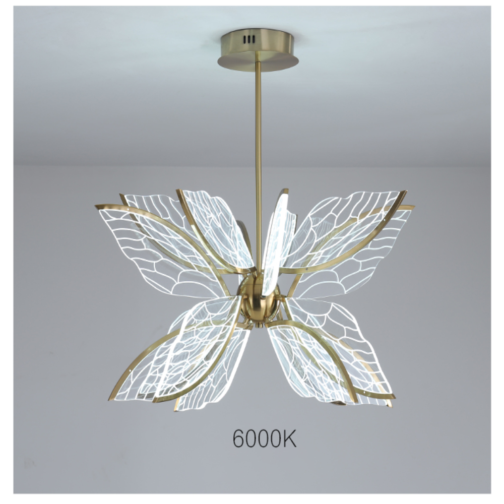 Modern Gold Butterfly Wing Chandelier