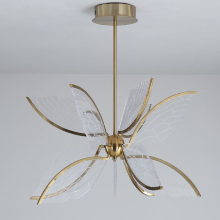 Modern Gold Butterfly Wing Chandelier