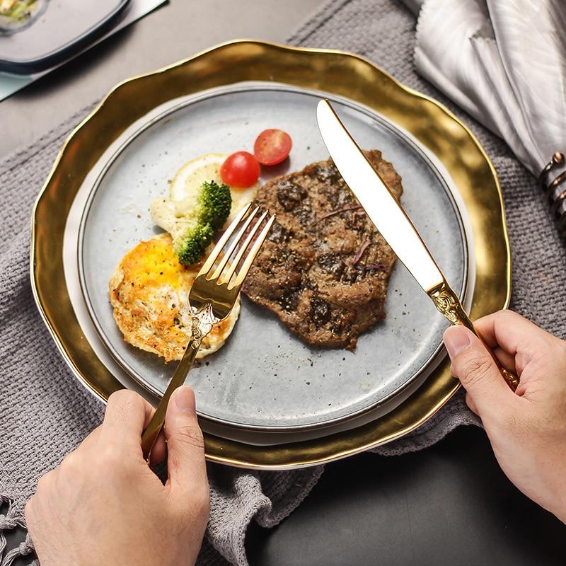 Luxury Elegant Gold & Silver Flatware Set