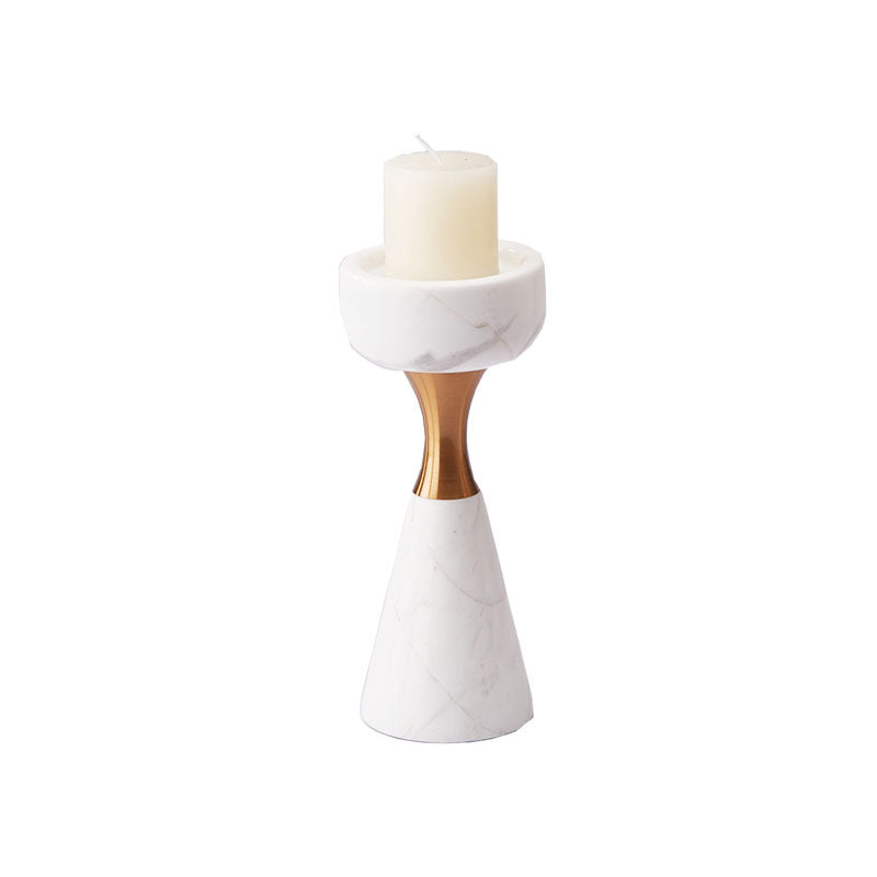 Modern White Marble Candle Holder